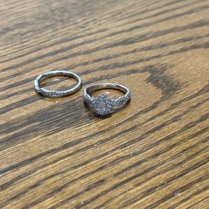 Elegant Silver Ring Set